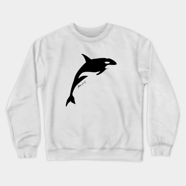 Orca (Ocean silhouettes collection) Crewneck Sweatshirt by InitialArt